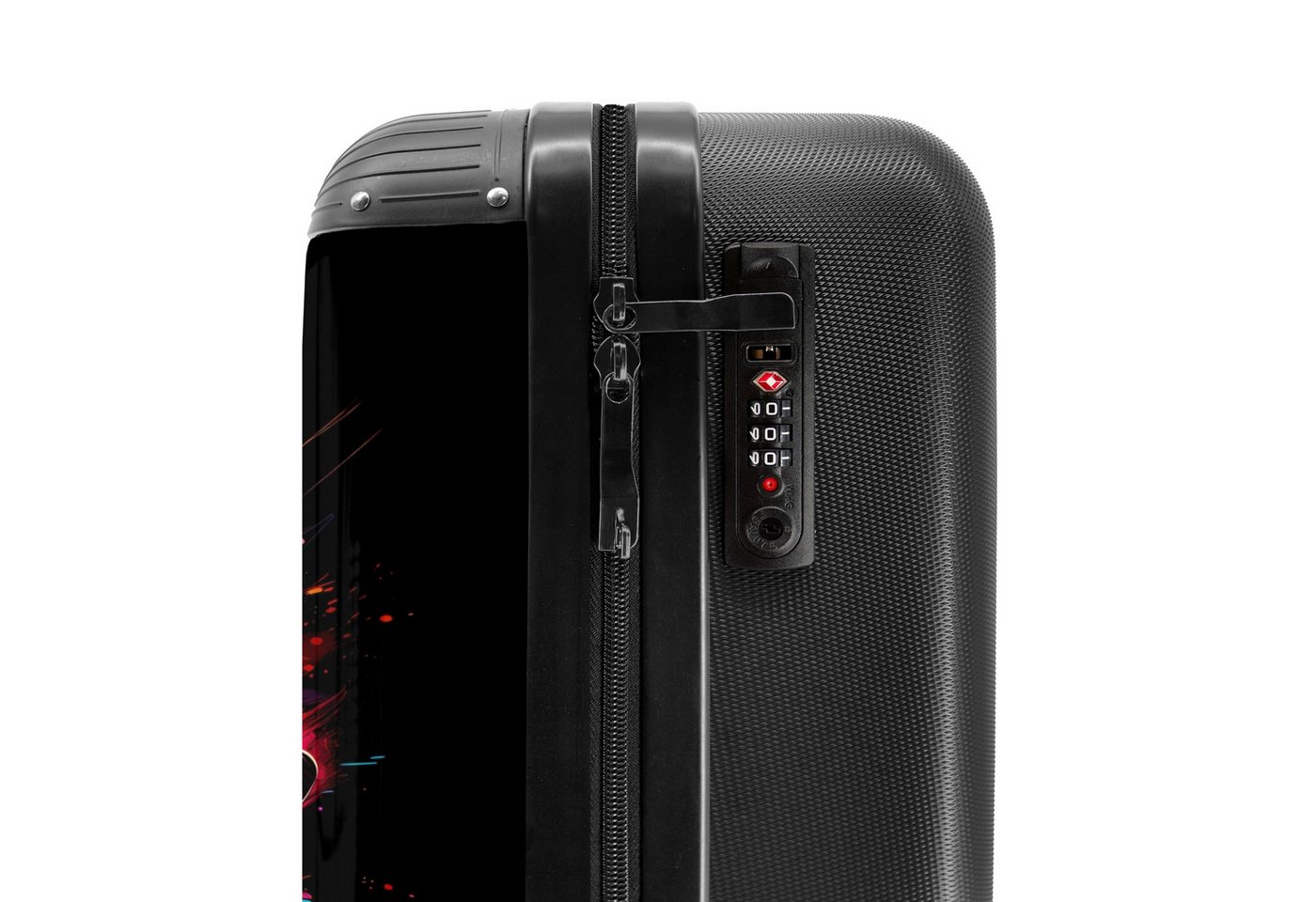 NoBoringSuitcases.com© Hartschalen-Trolley Eishockey mit Graffiti 55x35x20cm, Reisetasche mit Rollen, Koffer Handgepäck Flugzeug Bild 2