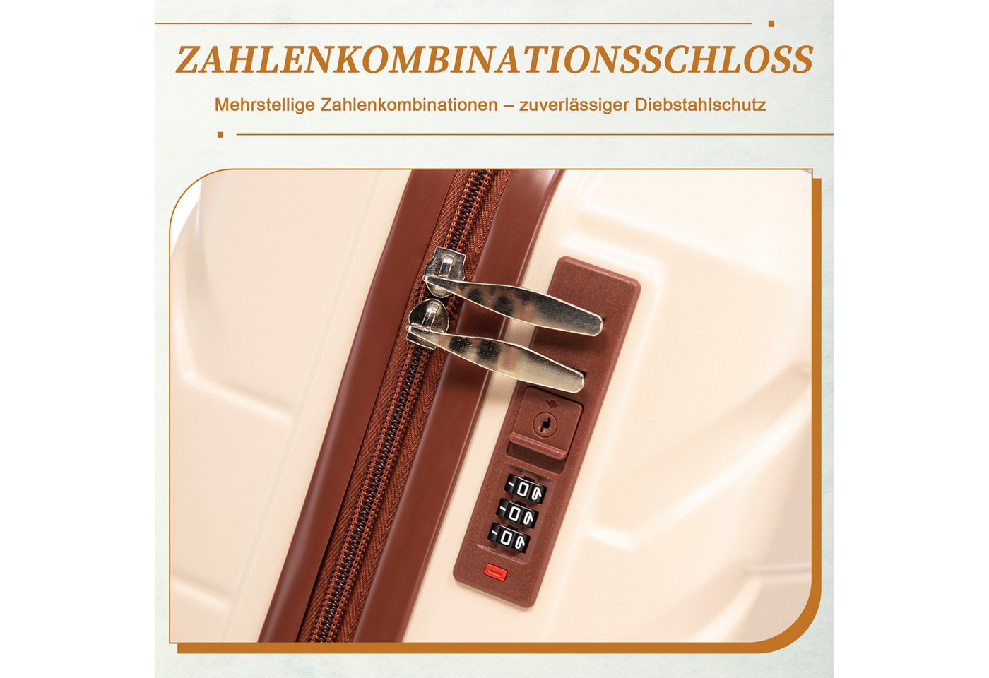 GLP Trolleyset Hartschalen Koffer S-M Set Reisekoffer Trolley, 4 Rollen, (Robustes Koffer-Set aus ABS-Hartschale, 2 tlg., 360° leisen Doppelrollen & verstellbarem Teleskopgriff), für Reisen, Wochenendtrips & Geschäftsreisen Bild 2