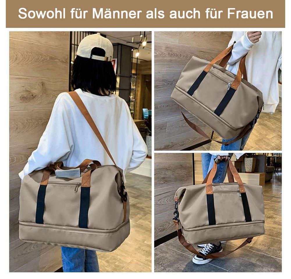 AFKSMILE Sporttasche Sporttasche für Damen und Herren, Reisetasche Groß Handtasche