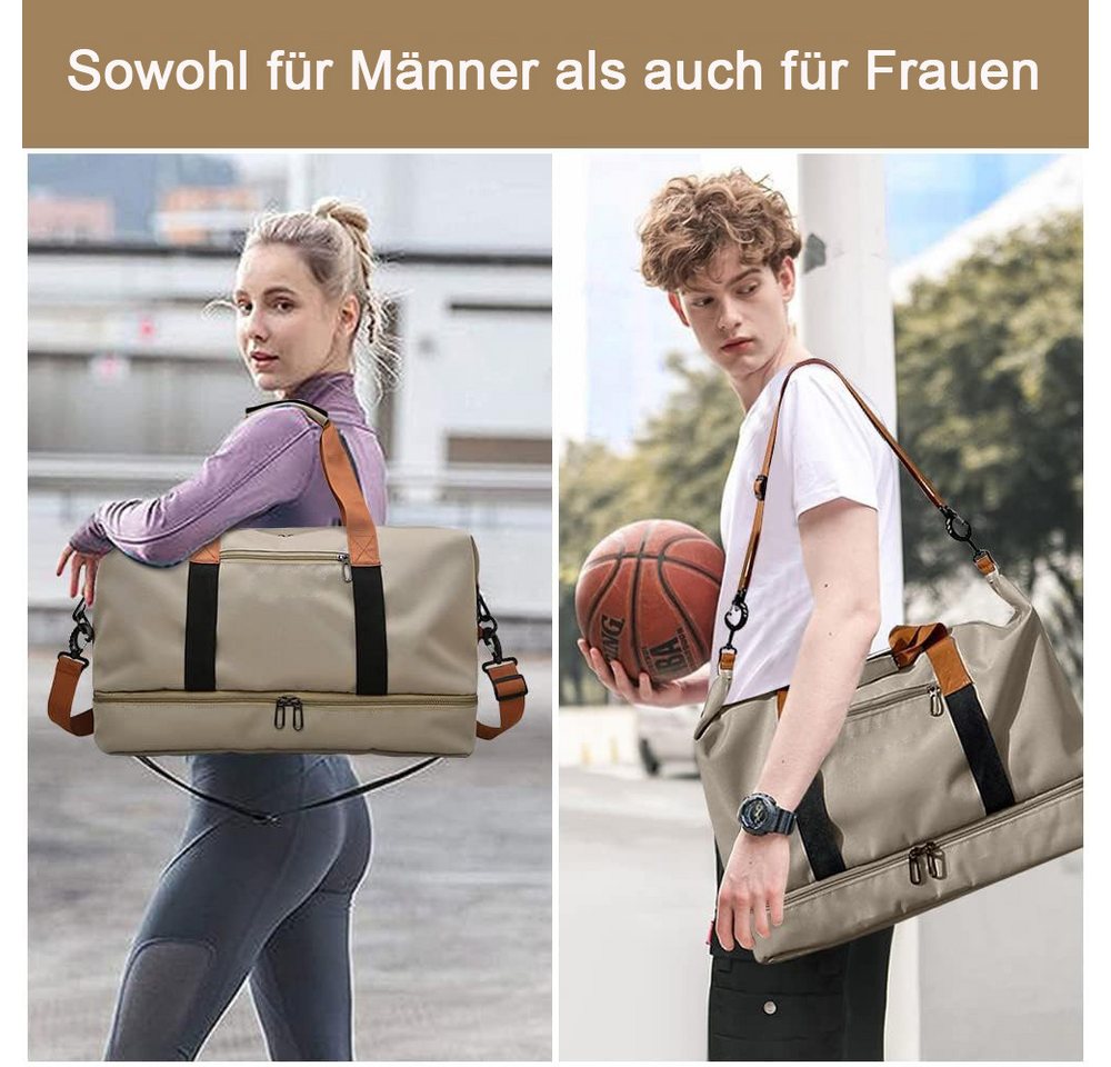 AFKSMILE Sporttasche Sporttasche für Damen und Herren, Reisetasche Groß Handtasche Bild 3