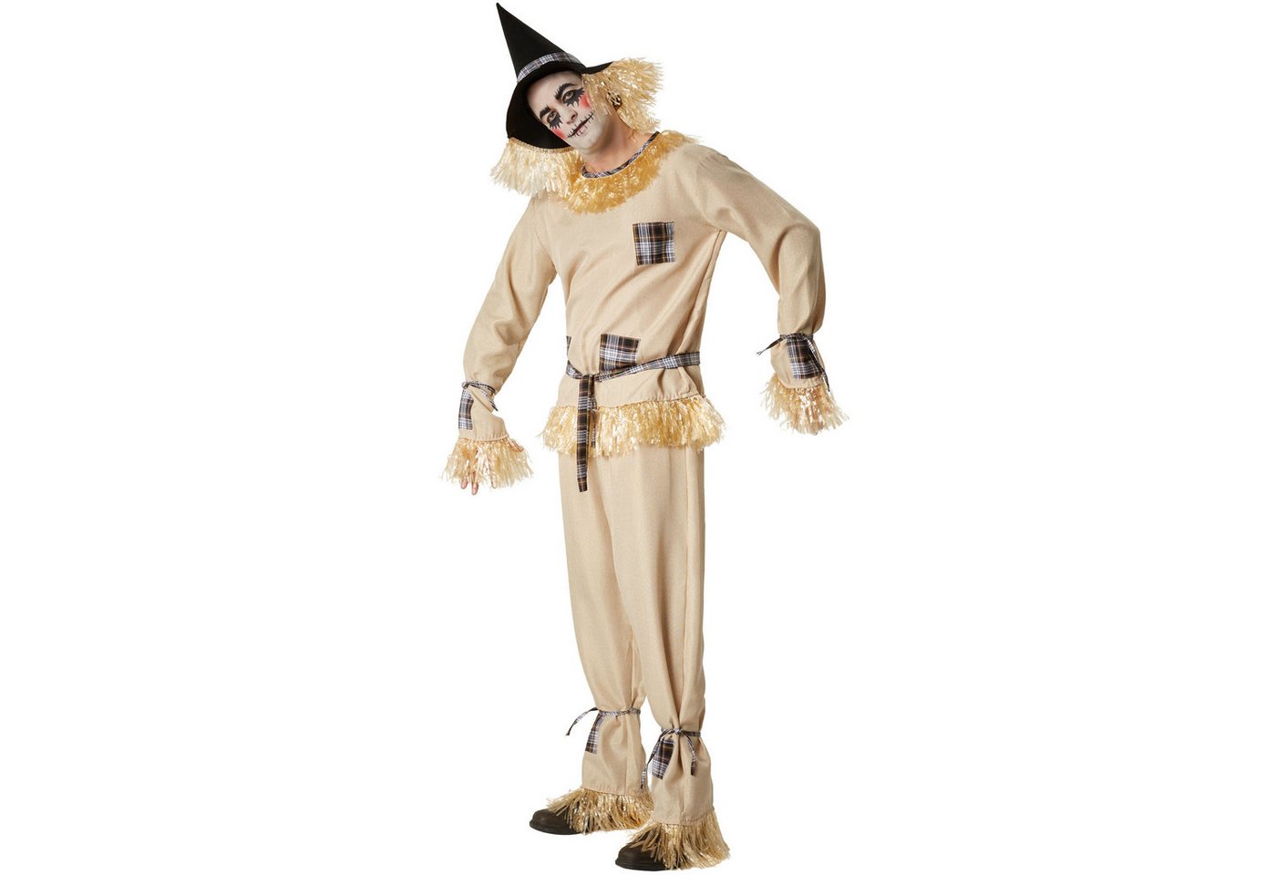 dressforfun Zauberer-Kostüm Magier/Hexenmeister, in beige, Gr. XXL, Schnüren sowie Gürtel, Lange Hose mit Gummizug, Langarm-Oberteil mit Klettverschl. im Nacken Bild 2