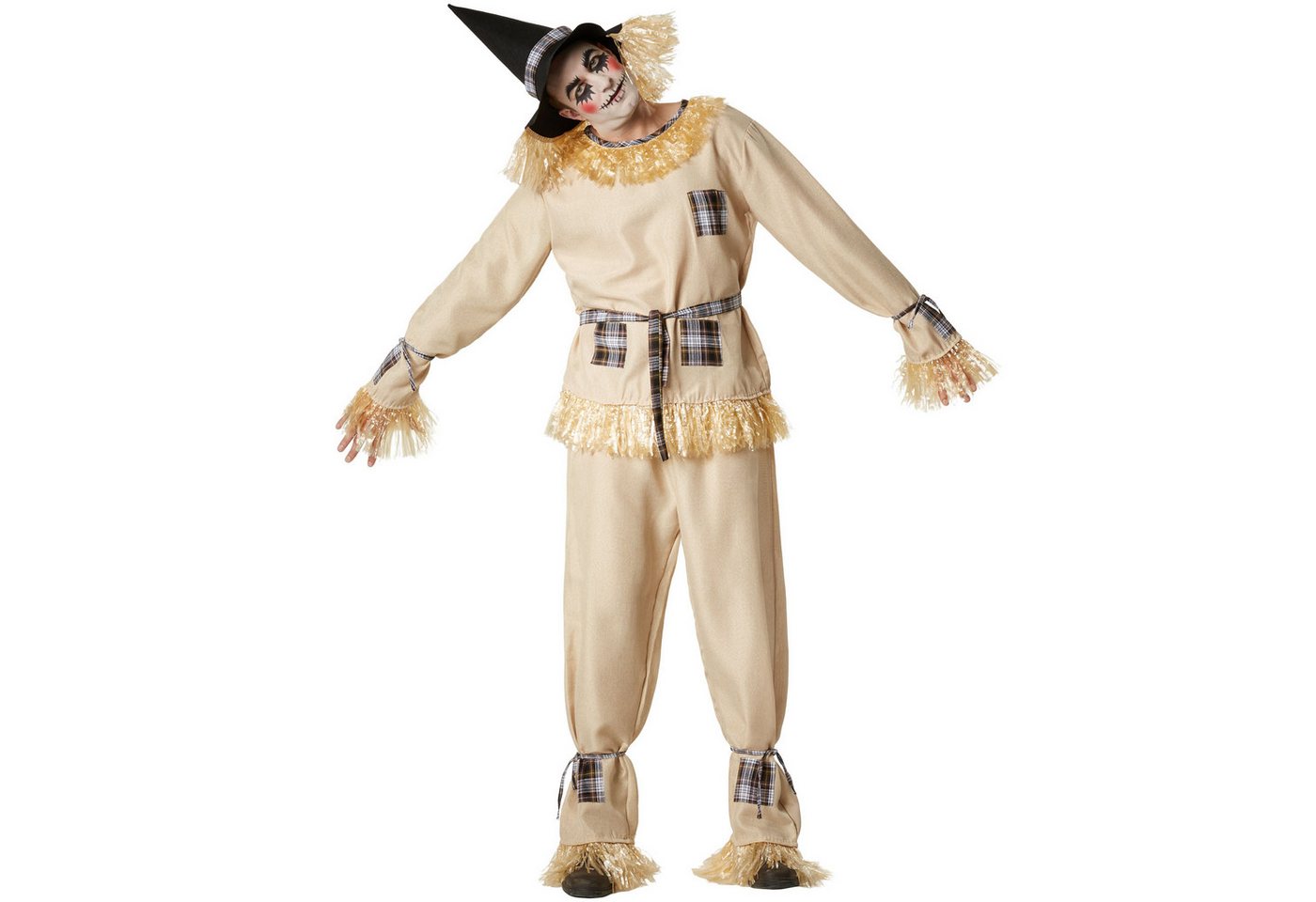 dressforfun Zauberer-Kostüm Magier/Hexenmeister, in beige, Gr. XXL, Schnüren sowie Gürtel, Lange Hose mit Gummizug, Langarm-Oberteil mit Klettverschl. im Nacken Bild 5