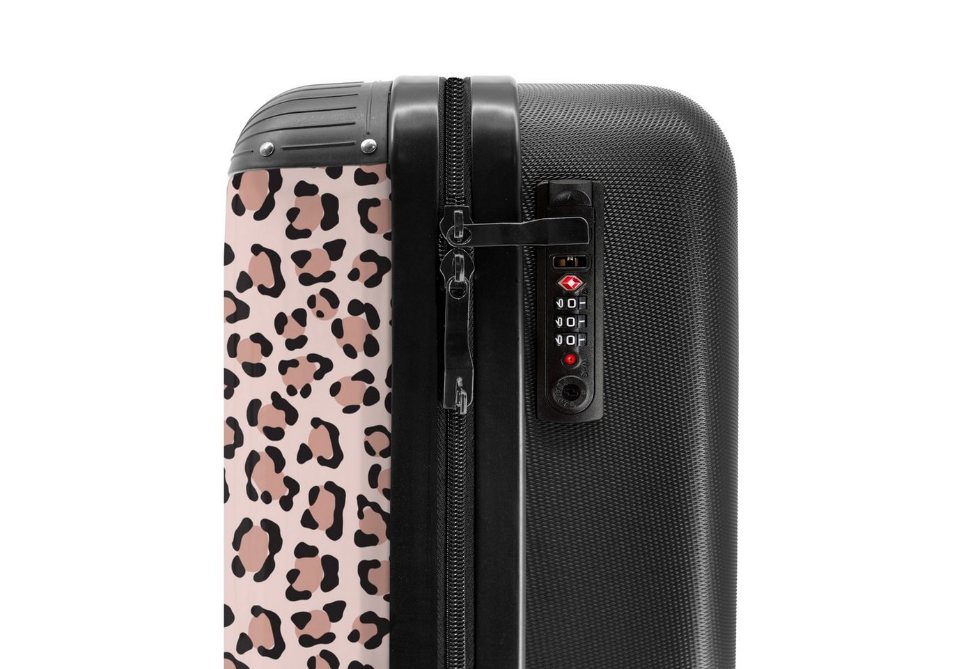 NoBoringSuitcases.com© Hartschalen-Trolley Tierflecken auf hellrosa 55x35x20cm, Handgepäck Koffer & Trolleys, Luggage, Reisekoffer Frauen