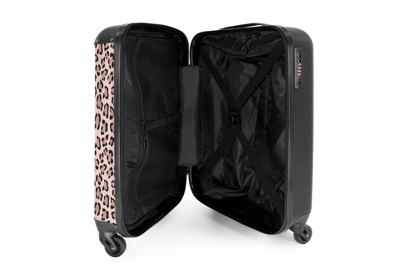 NoBoringSuitcases.com© Hartschalen-Trolley Tierflecken auf hellrosa 55x35x20cm, Handgepäck Koffer & Trolleys, Luggage, Reisekoffer Frauen Bild 3
