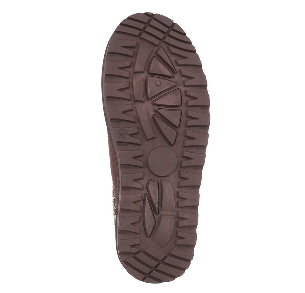 Ital-Design Bequeme Clogs für Damen mit dekorativen Details Snowboots (90457960) Flach Flache Stiefeletten in Braun