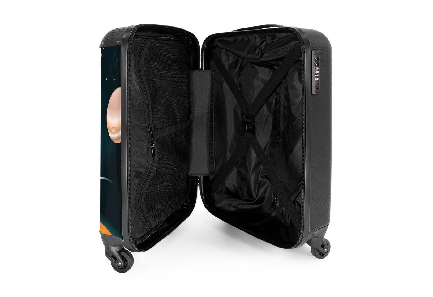 NoBoringSuitcases.com© Kinderkoffer Planeten - Weltraum - Erde - Kinder 55x35x20cm, Handgepäck Koffer, Hartschalenkoffer Kinder, Reisekoffer Jungen Bild 4