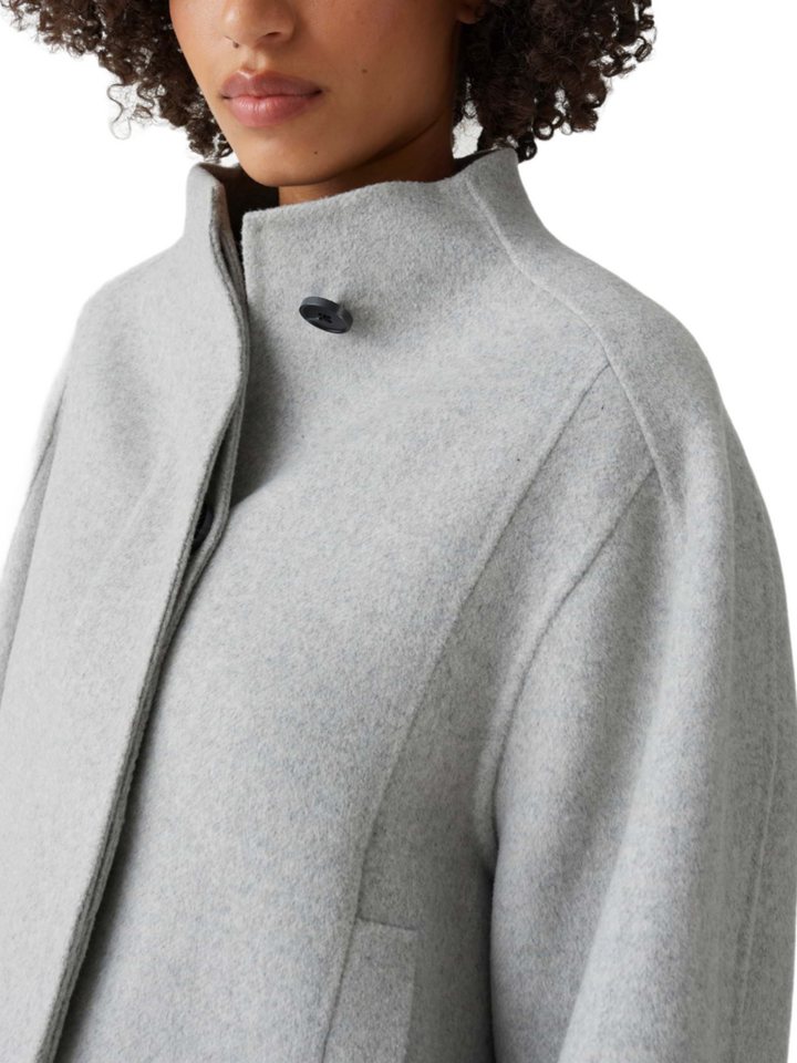 OPUS Kurzjacke grau,Outdoor,Wolle,Meliert,Stehkragen,Langarm,Weit Bild 3