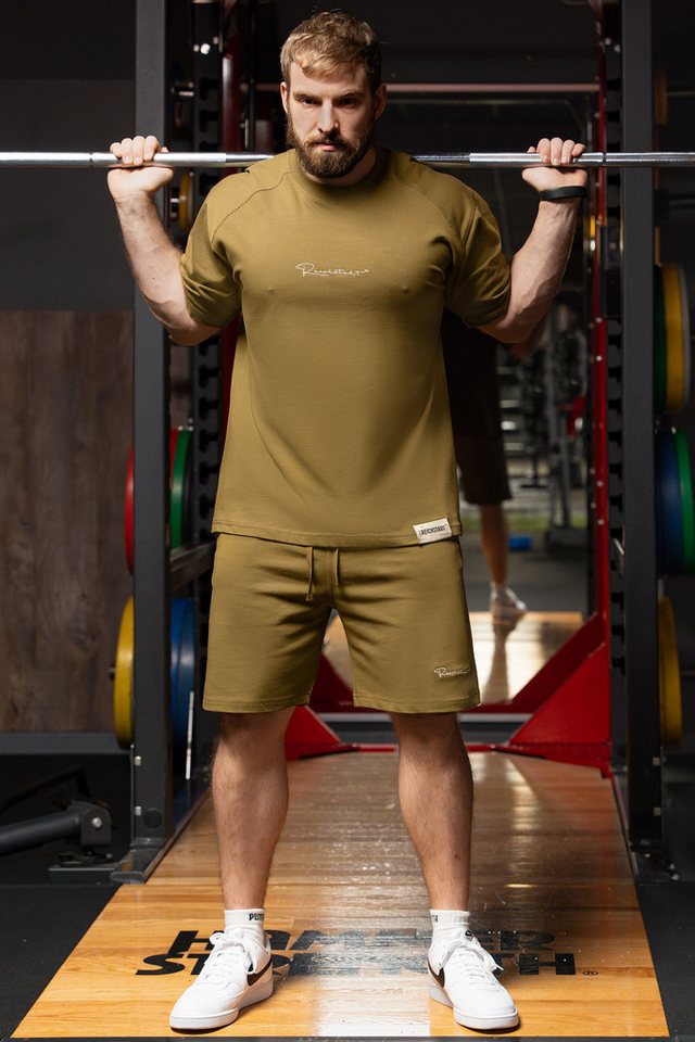 Reichstadt Trainingsshirt Herren Oversized Kurzes Hemd 22RS033 in kräftigen Farben Bild 4