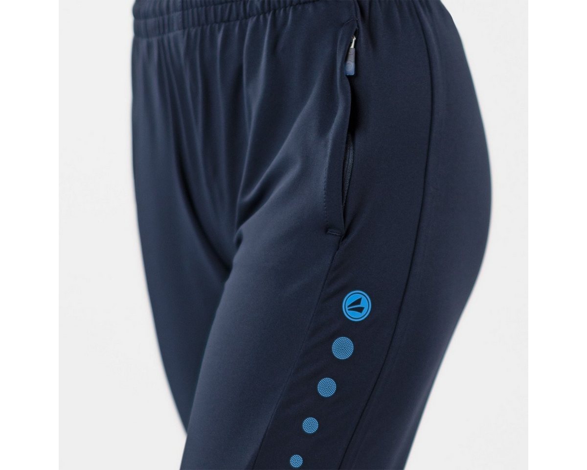 Jako Trainingshose Premium Champ 2.0 lang marineblau/hellblau Damen
