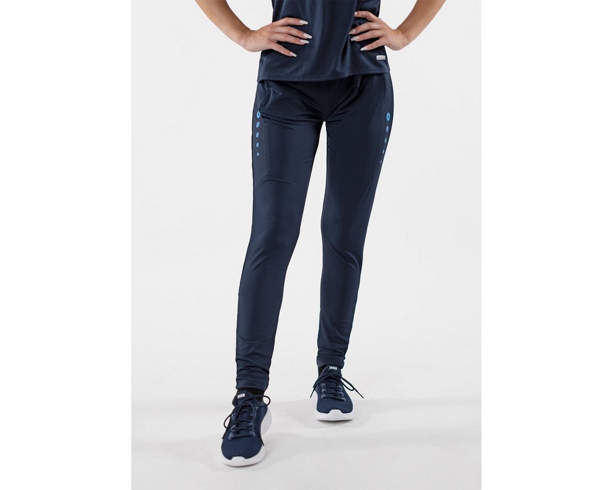 Jako Trainingshose Premium Champ 2.0 lang marineblau/hellblau Damen Bild 2