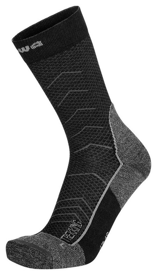 Lowa Wandersocken Crew Trekking (Merinowolle, Wabenstruktur) schwarz - 1 Paar