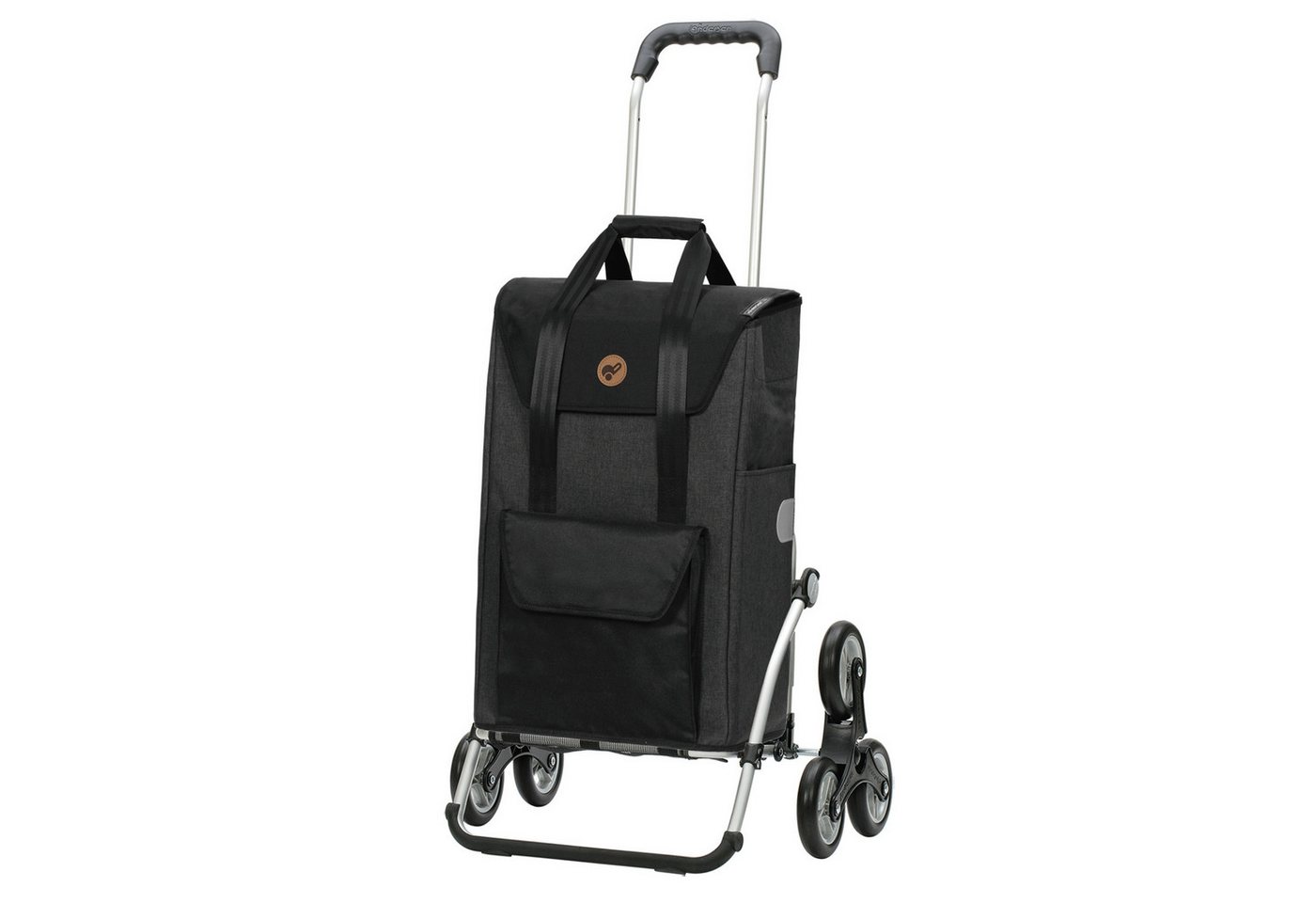 Andersen Einkaufstrolley Treppenst. Royal Sh. Senta 2.0 schwarz, klappbare Ladefläche, belastbar bis 50kg, wasserabweisend Bild 2