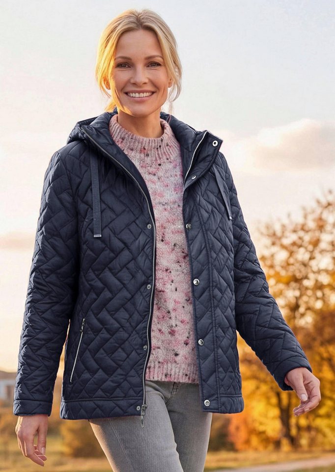 GOLDNER Outdoorjacke Übergangsjacke mit Kapuze Winterjacke mit Druckknöpfen, Reißverschluss, Taschen und Langarm Bild 4