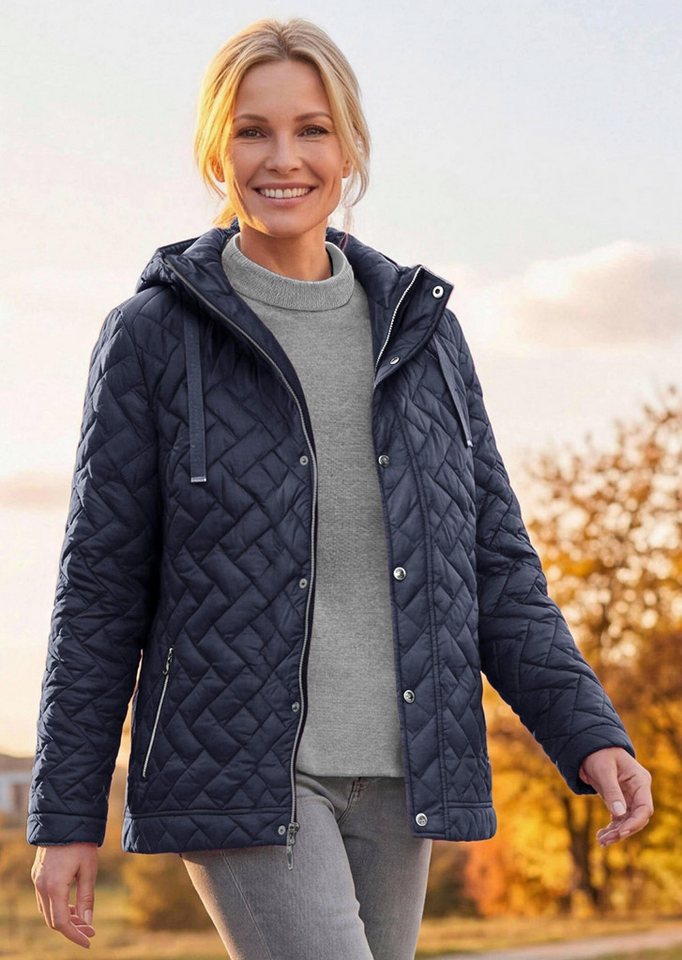 GOLDNER Outdoorjacke Übergangsjacke mit Kapuze Winterjacke mit Druckknöpfen, Reißverschluss, Taschen und Langarm Bild 5