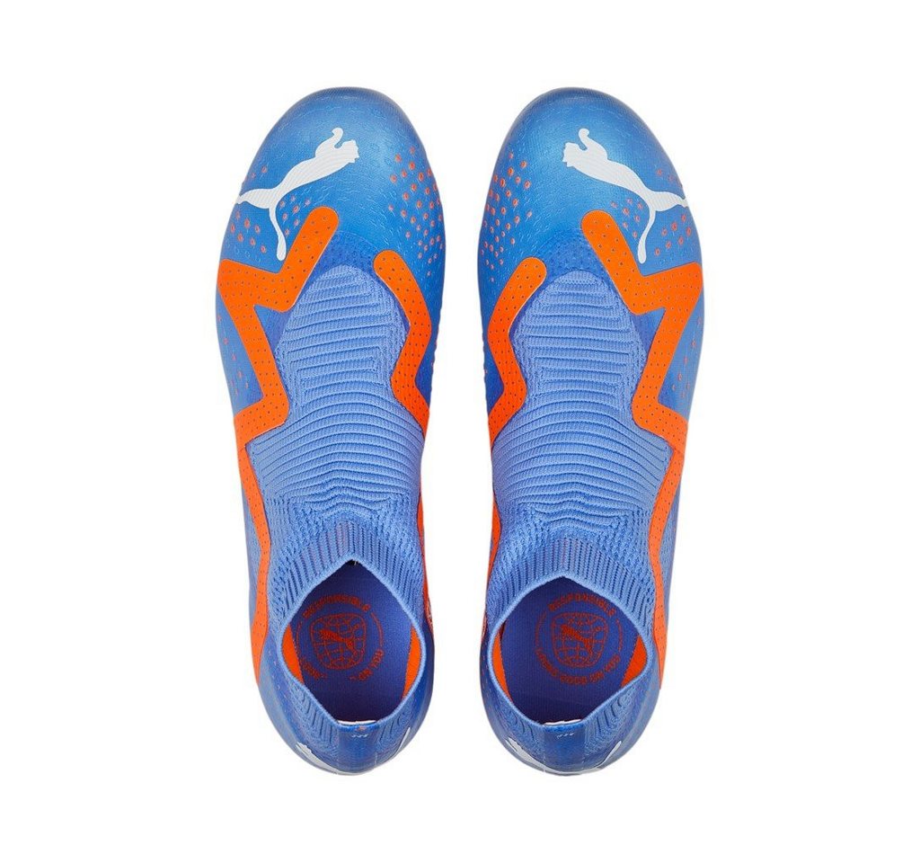 PUMA Future Match+ LL FG/AG (für festen Boden/Kunstoberflächen) blau/orange Fußballschuh Bild 2