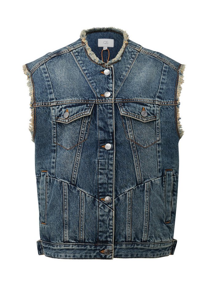 QS Outdoorjacke Indoor-Weste Oversize Denimweste Bild 2