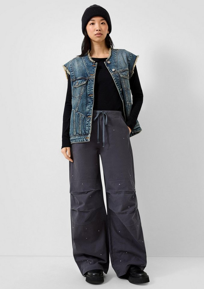 QS Outdoorjacke Indoor-Weste Oversize Denimweste Bild 3