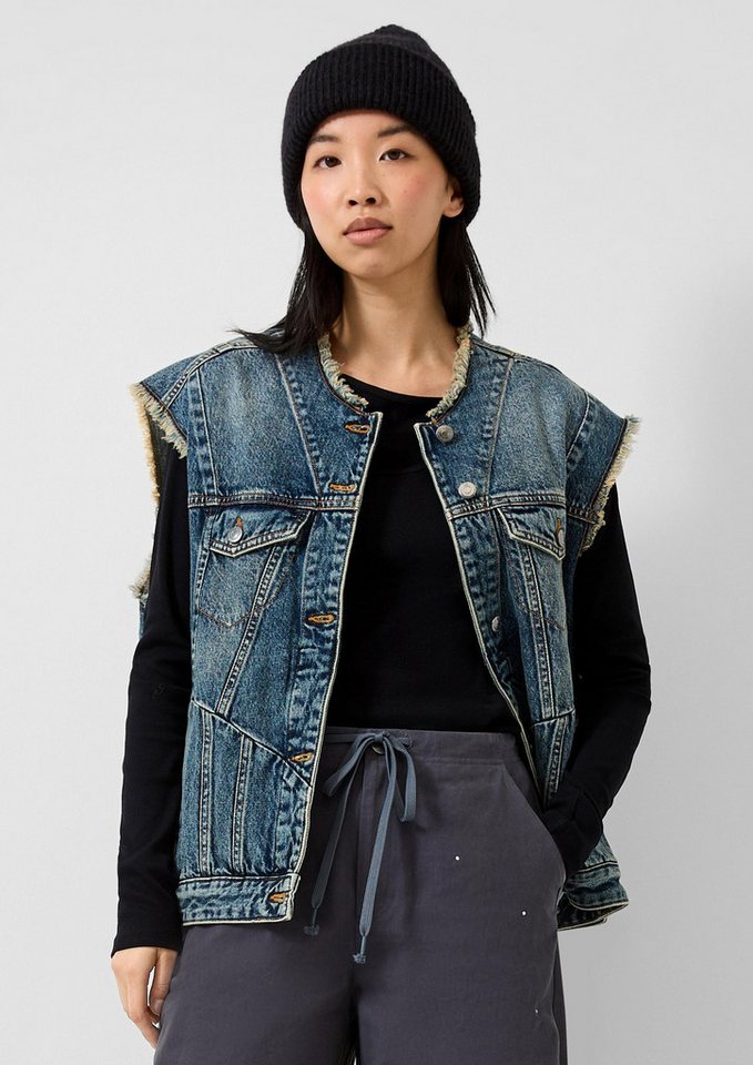 QS Outdoorjacke Indoor-Weste Oversize Denimweste Bild 5