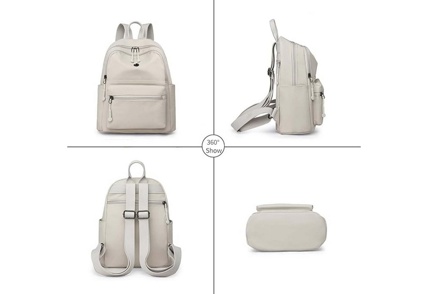 Oemmn Rucksack Damen Wasserdichte Nylon Casual Schultasche Daypack Bild 4