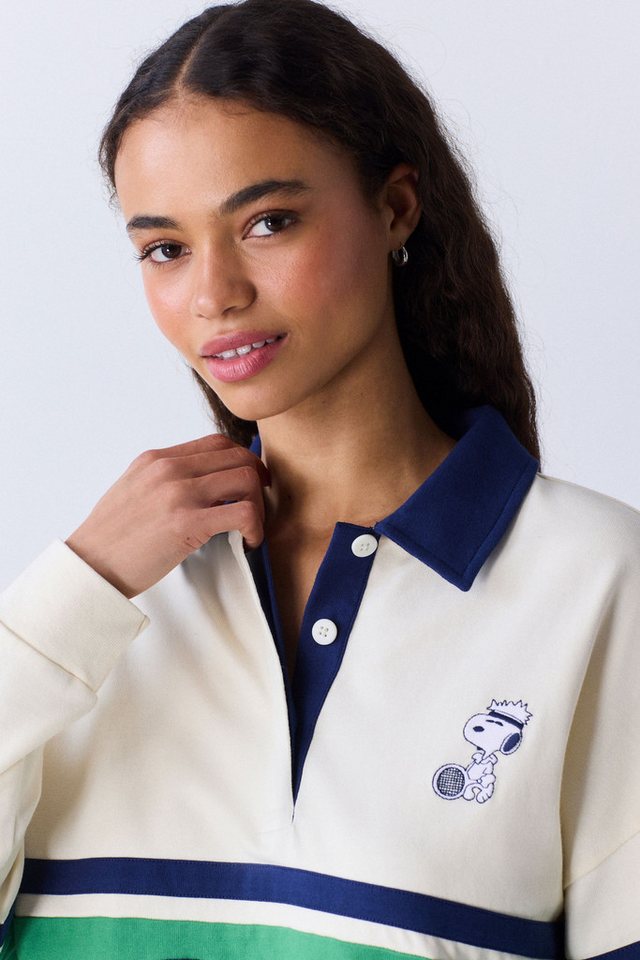 Next Rugbyshirt Snoopy Offizielles gestreiftes Rugby-Shirt (1-tlg)