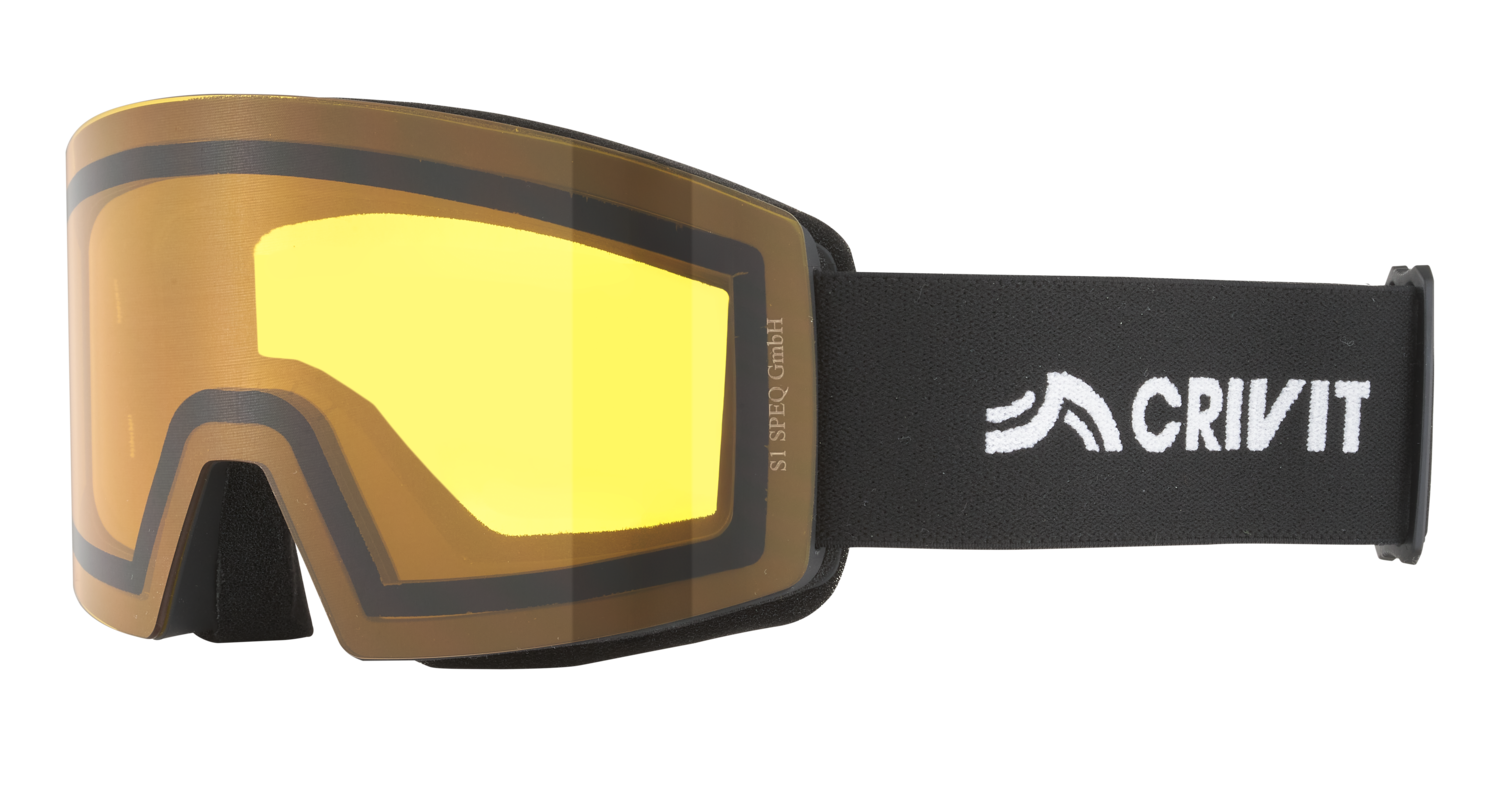 CRIVIT Kinder Skibrille »Allwetter / Schlechtwetter / Schönwetter« (Schlechtwetter/eckig, Schwarz) Bild 2