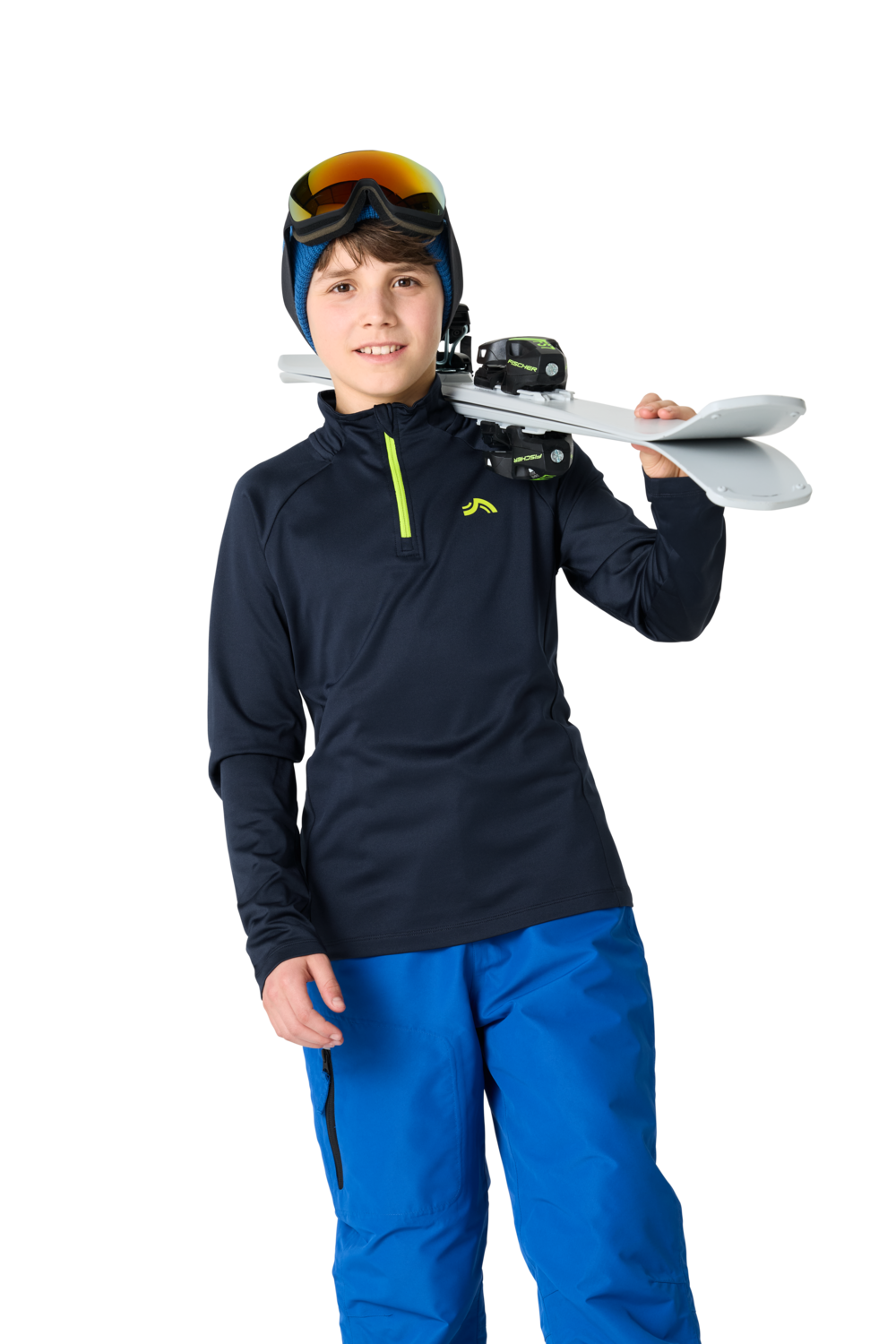 CRIVIT Kinder Thermo Funktionsshirt (Navy, 134/140)