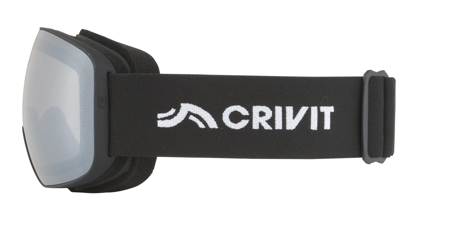 CRIVIT Kinder Skibrille »Allwetter / Schlechtwetter / Schönwetter« (Allwetter/rund, Schwarz)