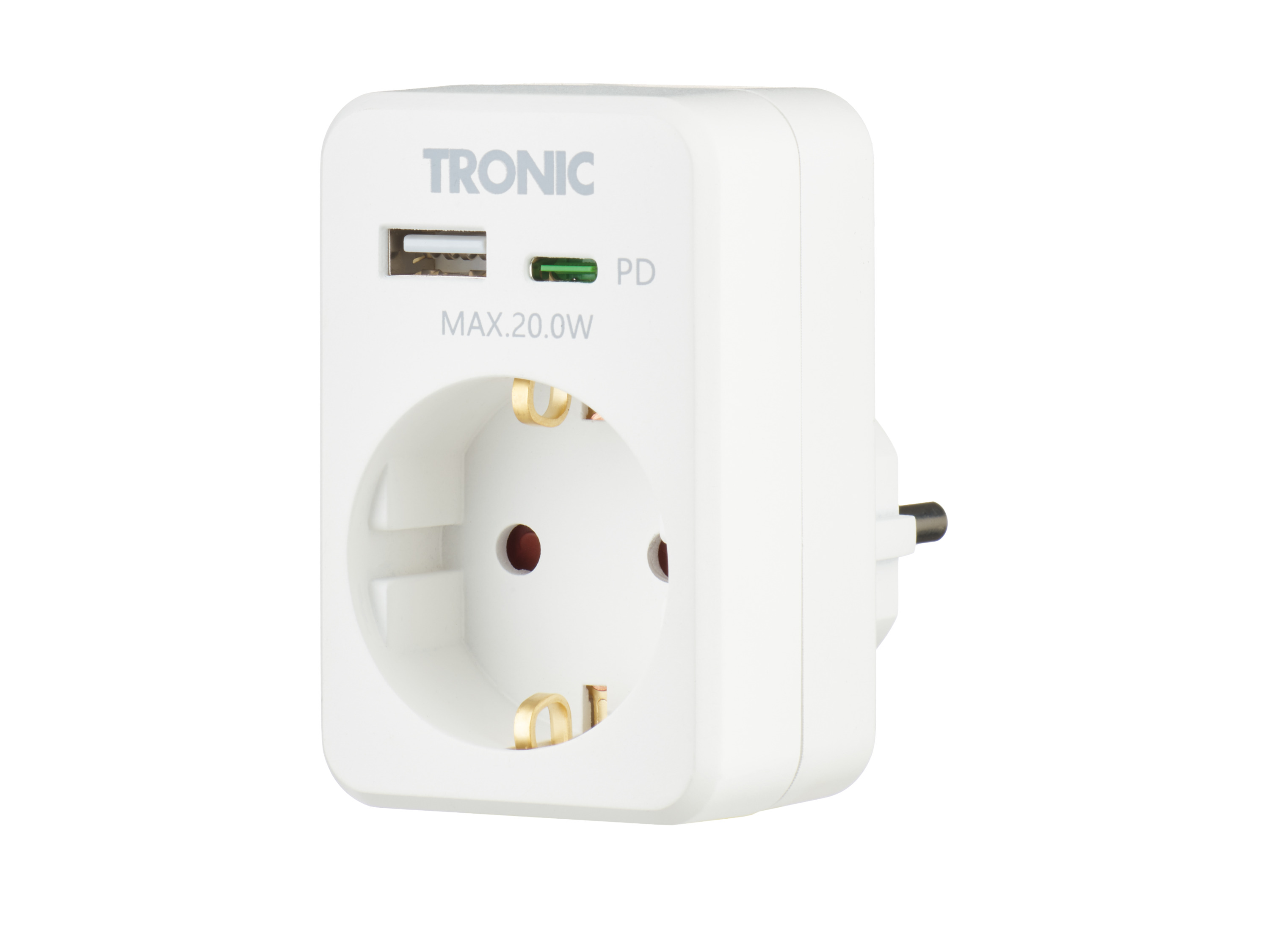 TRONIC® USB-Steckdosen-Adapter (Weiß)