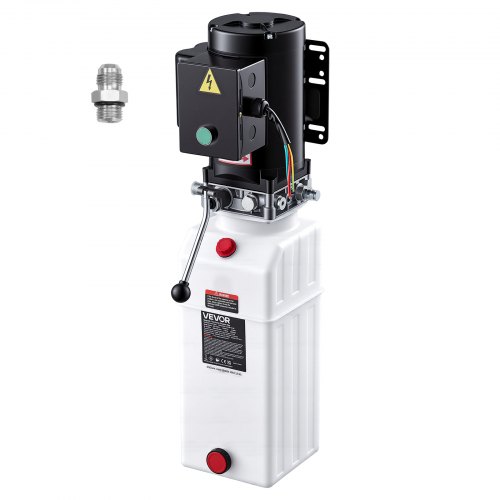 VEVOR Hydraulikaggregat Hydraulikpumpe 10 L 2,2 kW 22 MPa Kippanhänger, für Hebebühnen Scherenhebebühnen Stapler und Kfz-Werkstätten mit Überdruckventil Förder­menge 6,3 L/min, Vertikale Montage