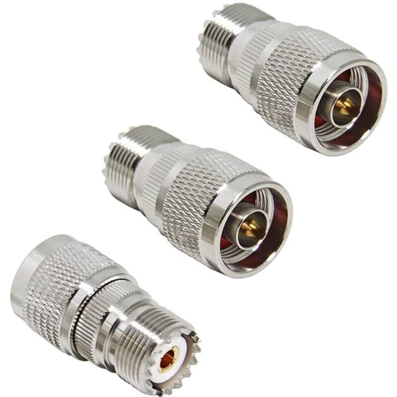 3 Stück N-stecker Auf Uhf-buchse, N-stecker Auf Pl259-buchse So-239 Koaxialstecker-konverter Für Hf-funkantennen