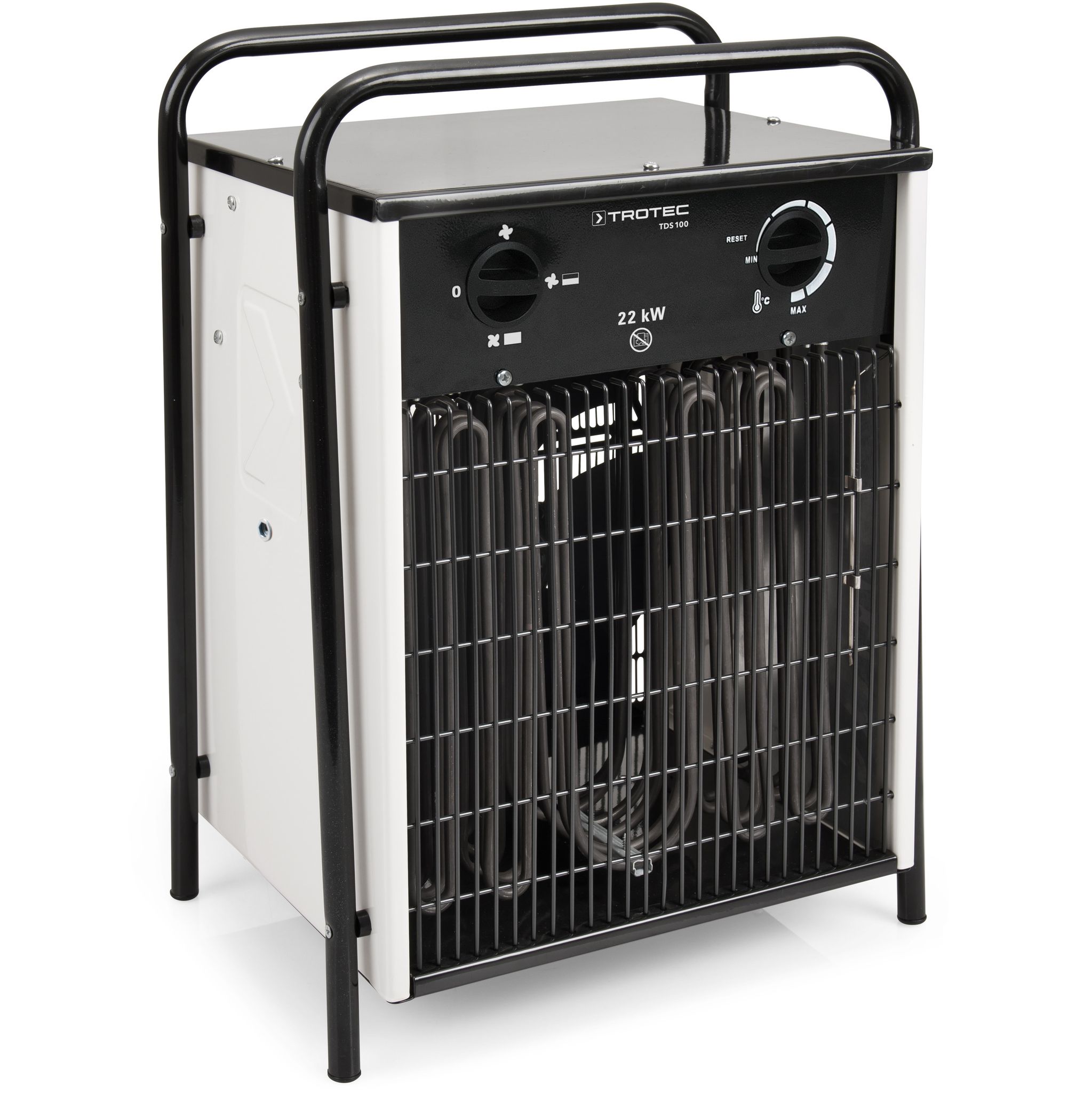 Trotec Elektro Heizlüfter Tds 100 – Heizleistung 11 Kw / 22 Kw – Bauheizer Luftmenge 1.632 M³/h – Heizgebläse