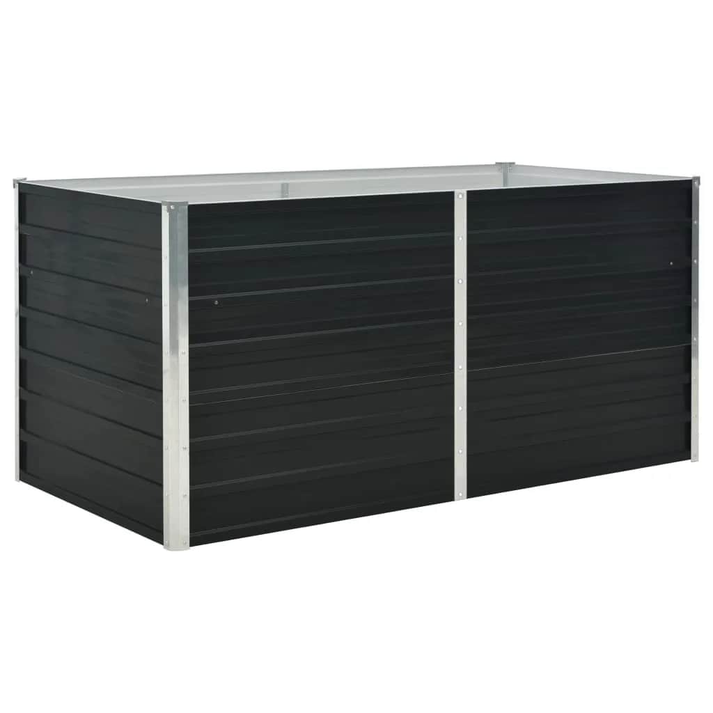 Hochbeet Anthrazit 160 X 80 X 77 Cm Verzinkter Stahl Vidaxl
