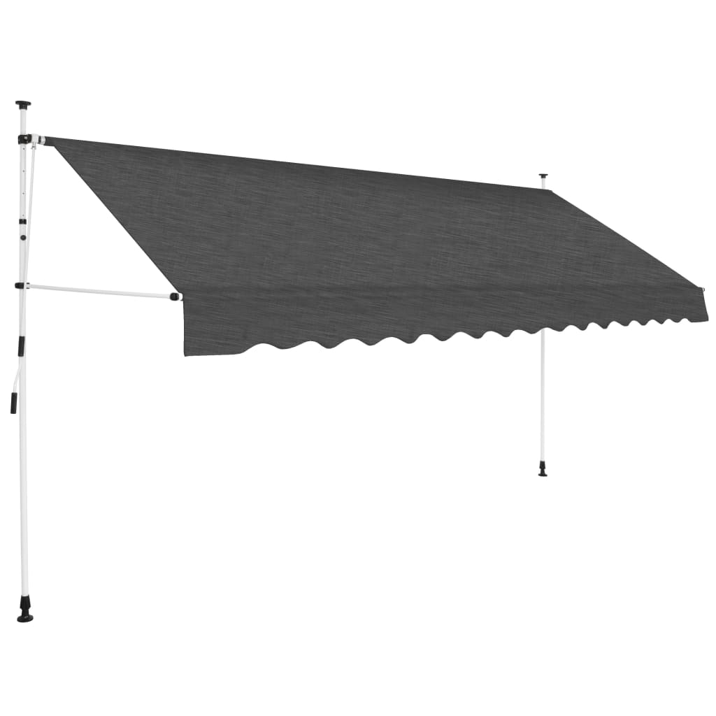 Einziehbare Markise Handbetrieben 400 Cm Anthrazit - Vidaxl