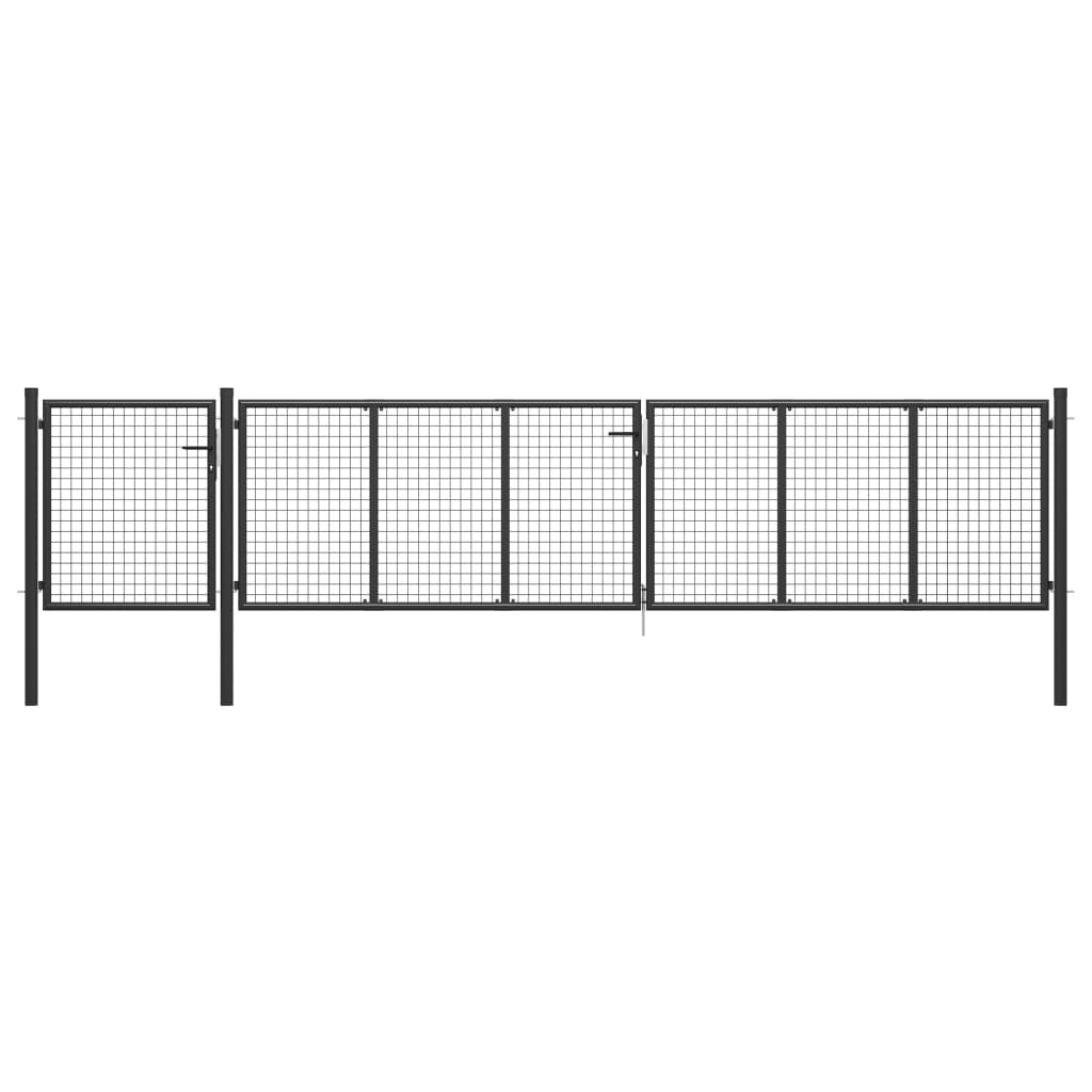 Vidaxl - Gartentor Stahl 500×75 Cm Anthrazit