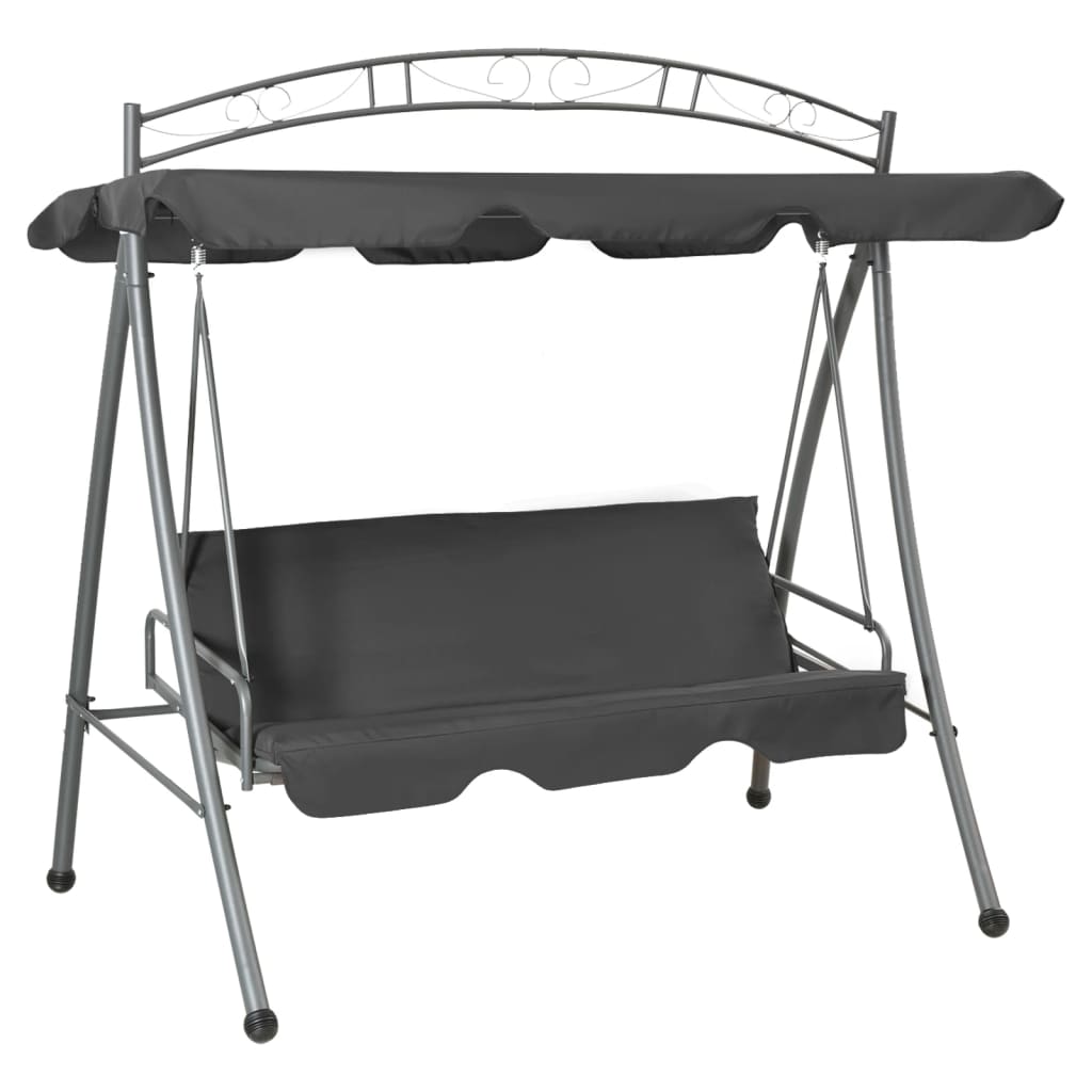Vidaxl - Gartenschaukel Mit Bettfunktion Und Dach 198×120×205 Cm Stahl