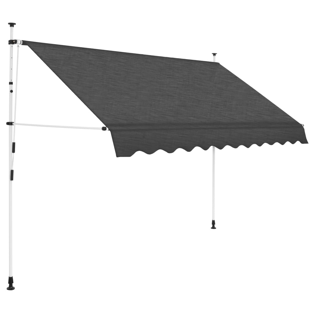 Einziehbare Markise Handbetrieben 300 Cm Anthrazit Vidaxl