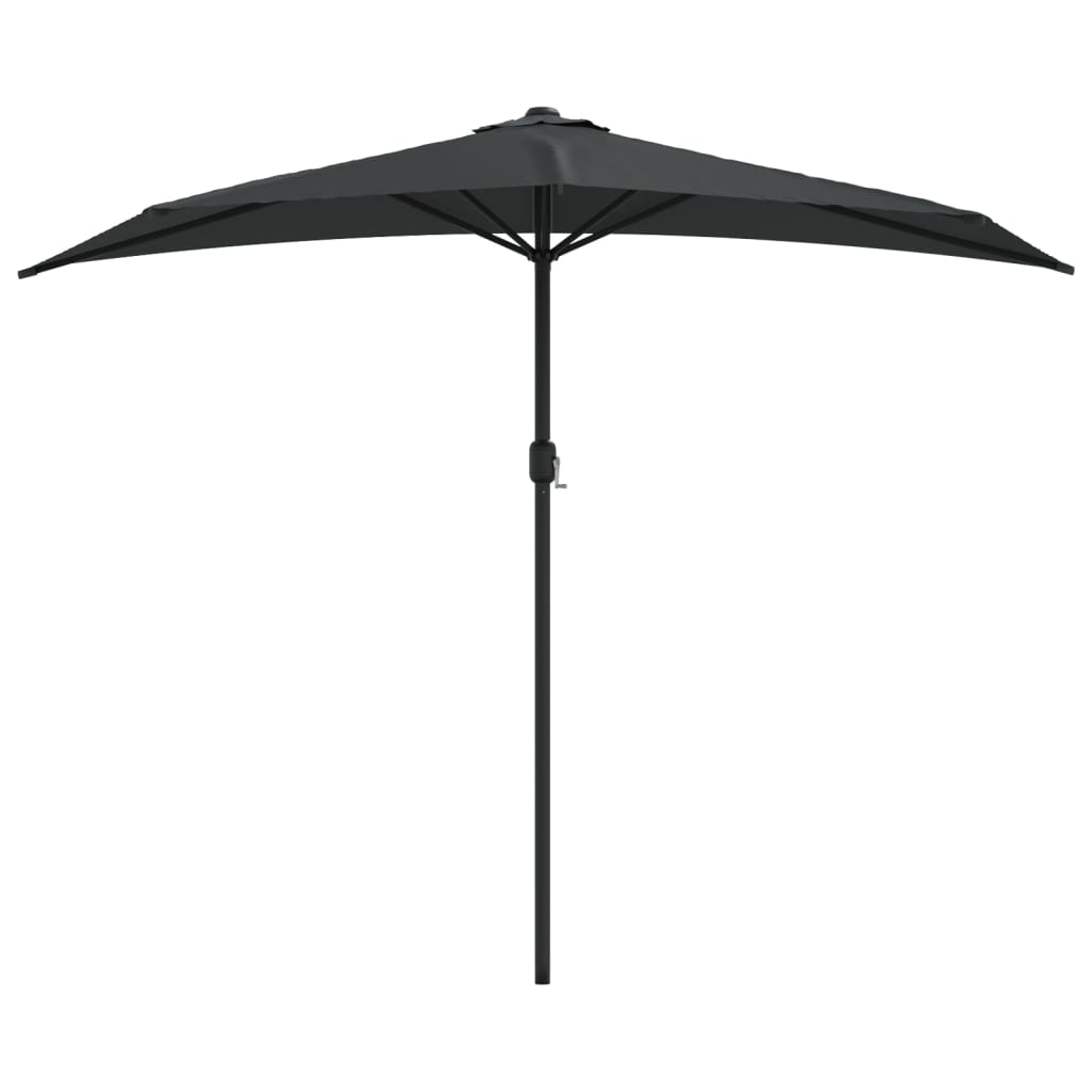 Vidaxl Balcony Parasol With Aluminium Pole Anthracite 270x144 Cm Half