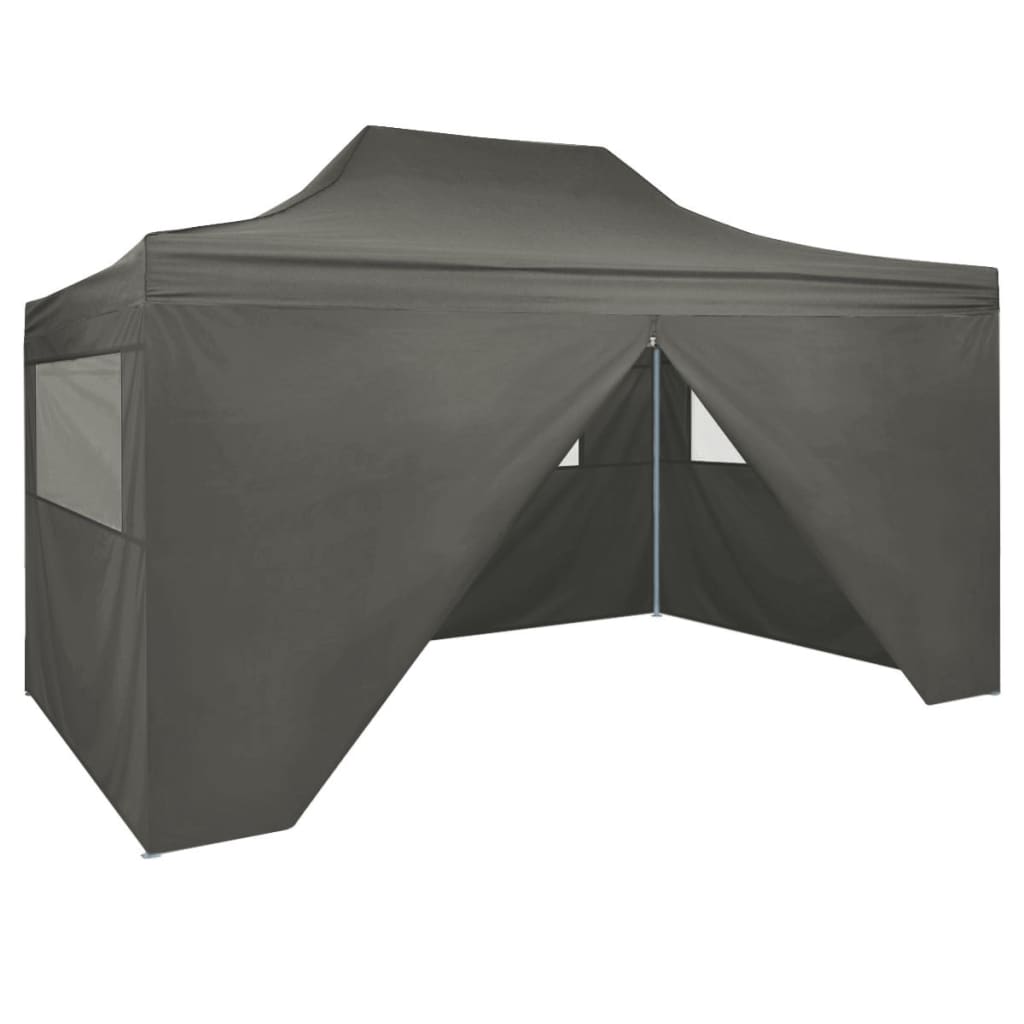 Faltzelt Pop-up Mit 4 Seitenwänden 3 X 4,5 M Anthrazit - Vidaxl