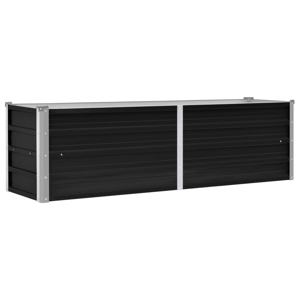 Garten-hochbeet Anthrazit 160 X 40 X 45 Cm Verzinkter Stahl Vidaxl