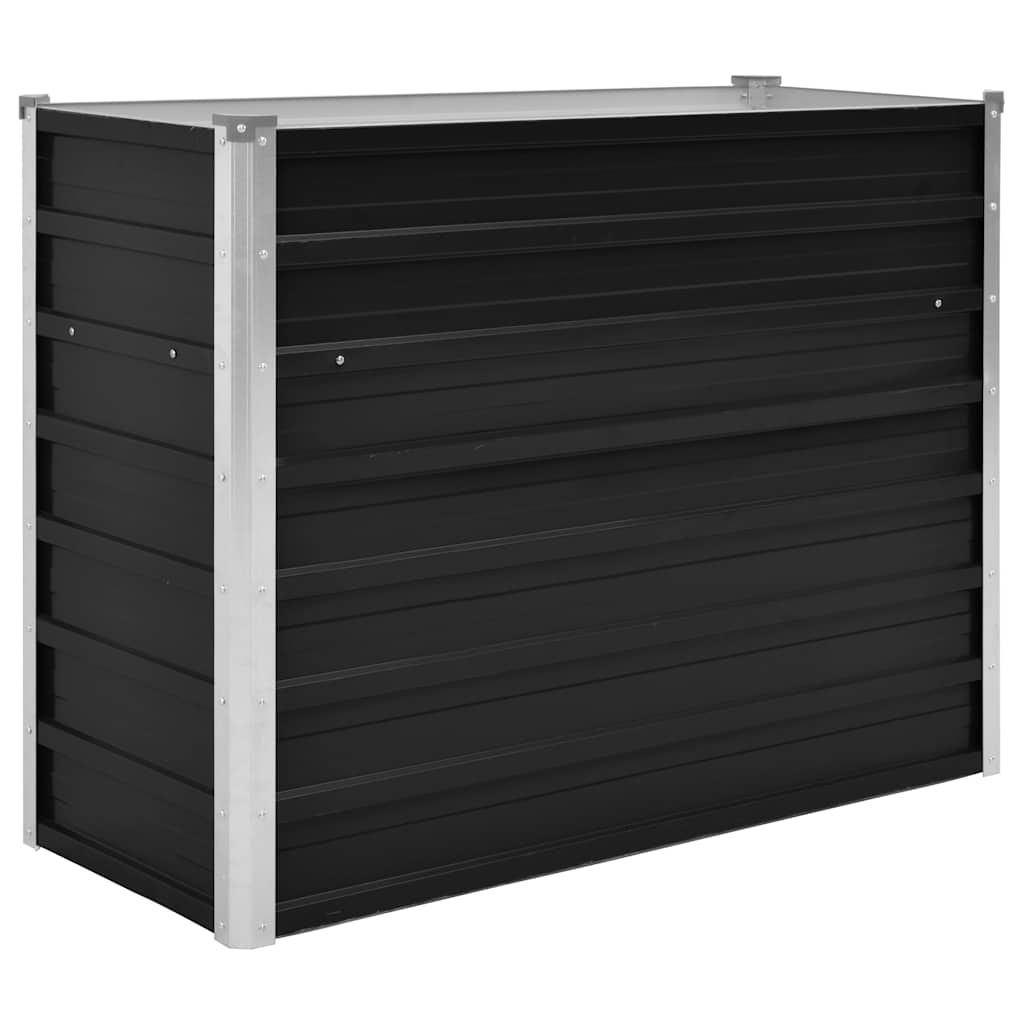 Garten-hochbeet Anthrazit 100 X 40 X 77 Cm Verzinkter Stahl Vidaxl
