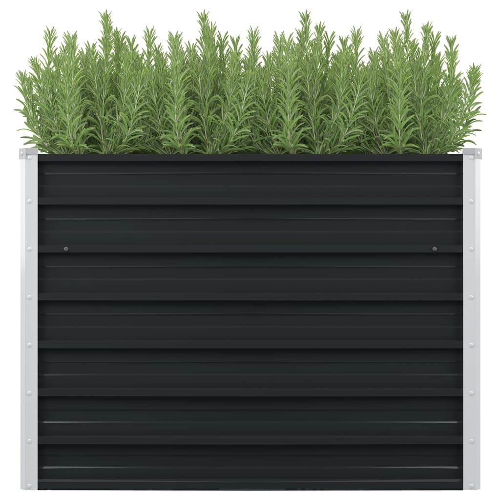 Hochbeet Anthrazit 100 X 100 X 77 Cm Verzinkter Stahl Vidaxl