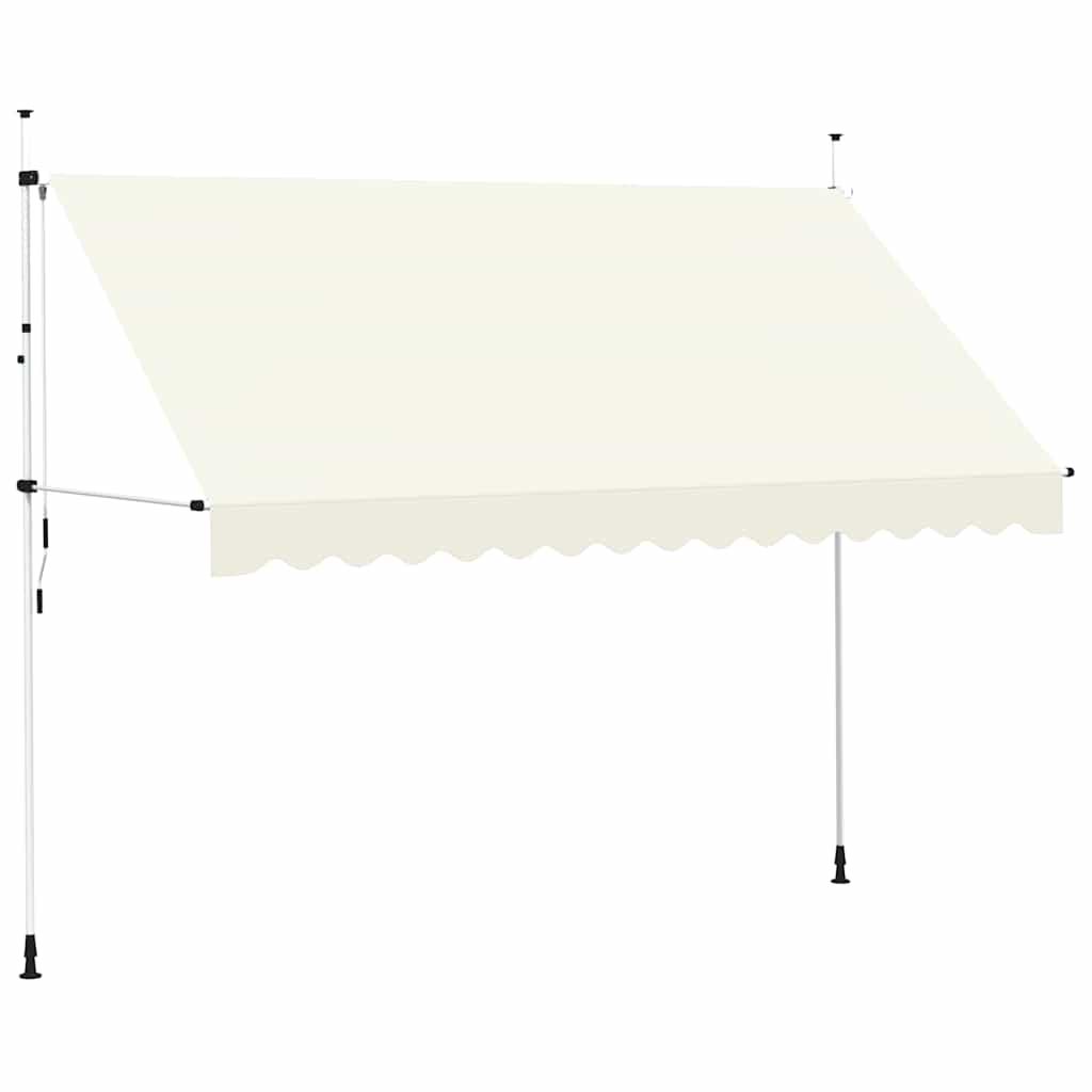Einziehbare Markise Handbetrieben 350 Cm Cremeweiß - Vidaxl