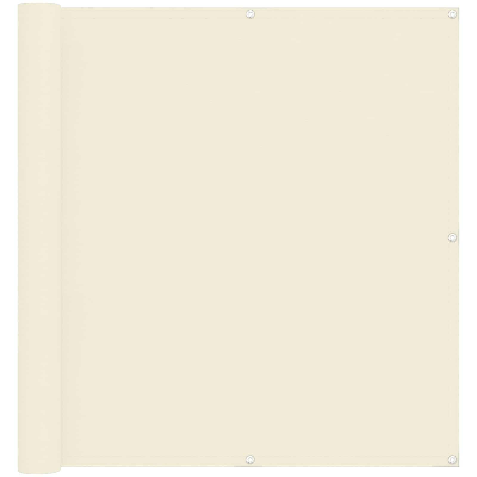 Balkonsichtschutz 110 X 1000 Cm Oxford-stoff Rechteckig Creme Vidaxl