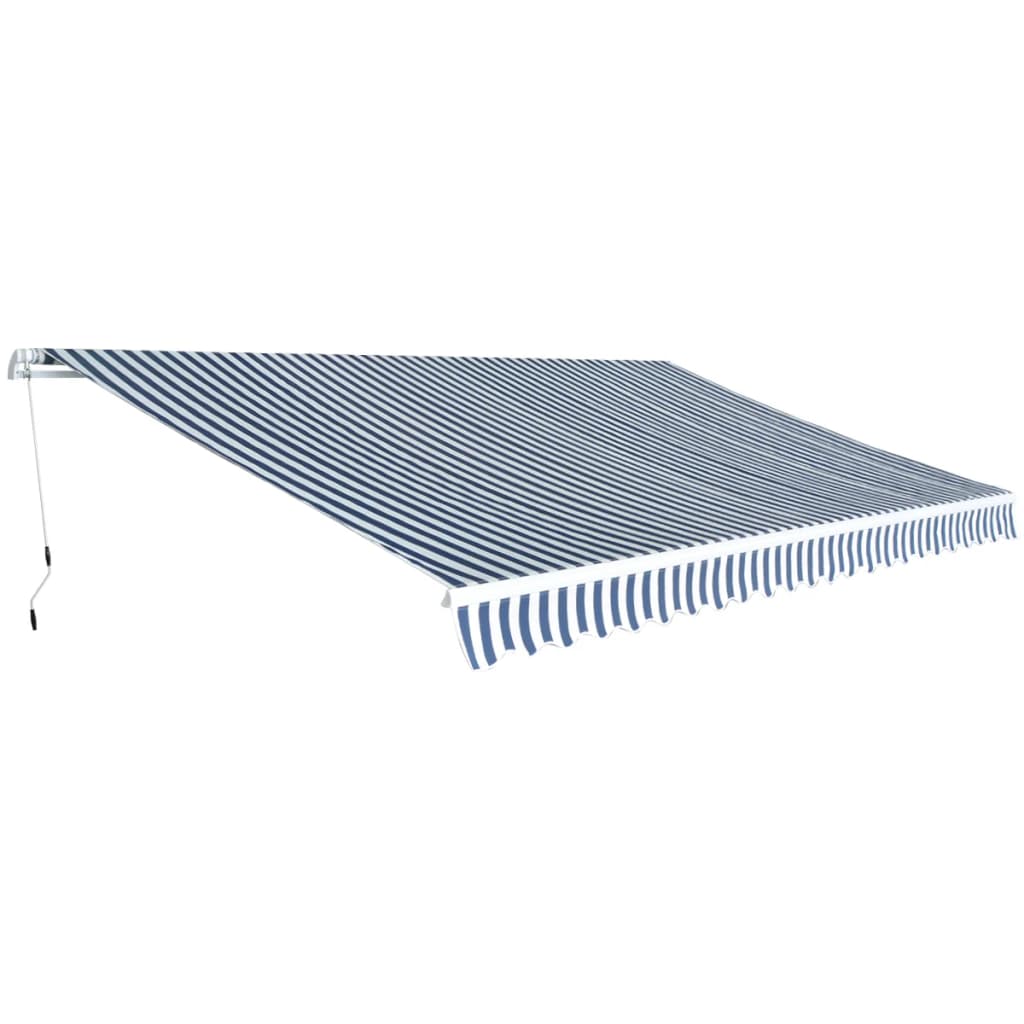 Gelenkarmmarkise 500 Cm Blau/weiß - Vidaxl