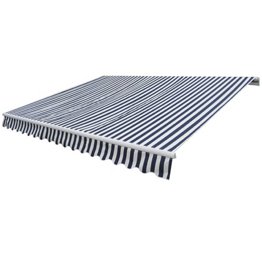 Gelenkarmmarkise Handbetrieben 300 Cm Blau/weiß Vidaxl