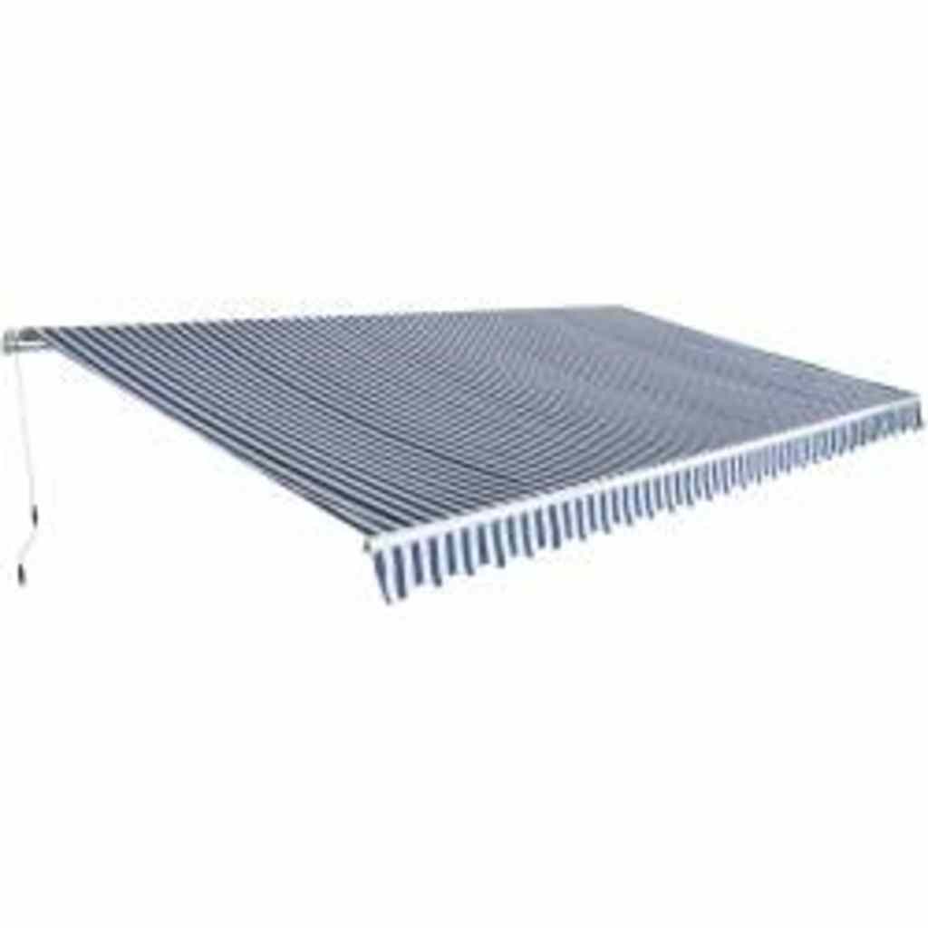 Gelenkarmmarkise 600 Cm Blau/weiß - Vidaxl