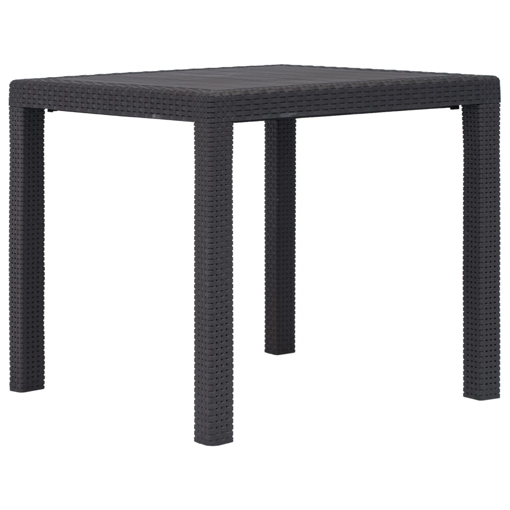 Gartentisch Braun 79x79x72 Cm Kunststoff Rattan-optik - Vidaxl