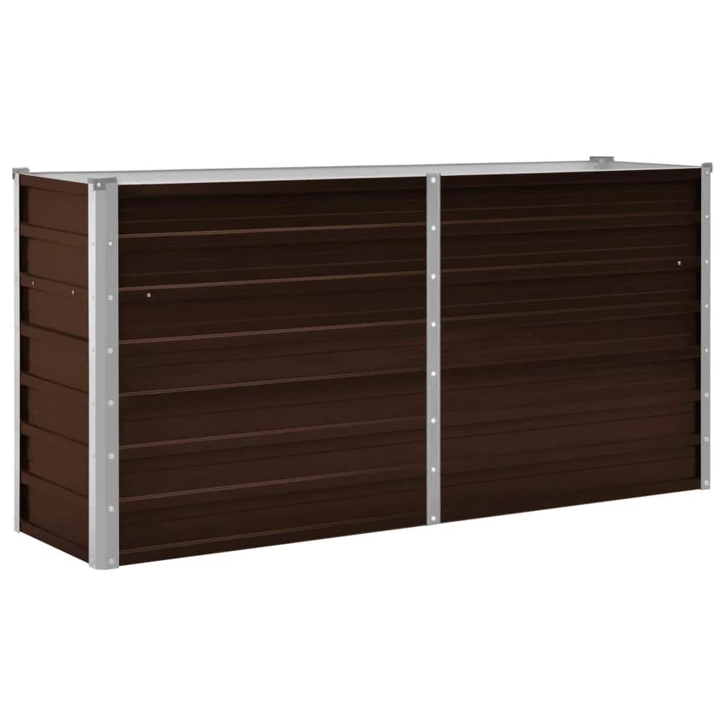 Garten-hochbeet Braun 160 X 40 X 77 Cm Verzinkter Stahl Vidaxl