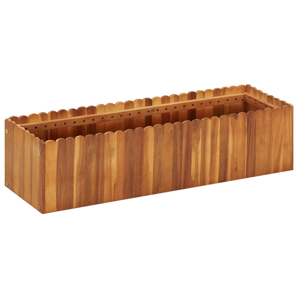 Garten-hochbeet 100 X 30 X 25 Cm Massivholz Akazie Vidaxl