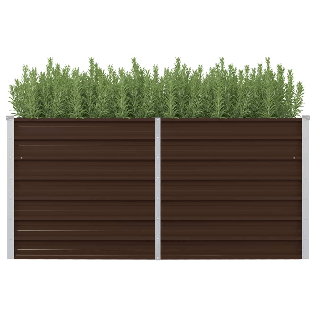 Vidaxl Hochbeet Braun 160 X 80 X 77 Cm Verzinkter Stahl